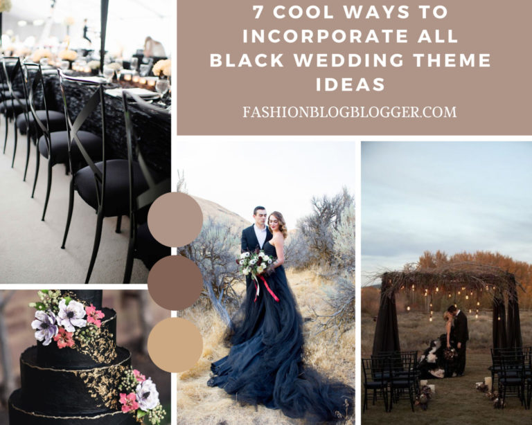 7 Cool Ways To Incorporate All Black Wedding Theme Ideas 768x614 
